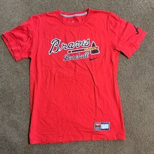 Nike Red Atlanta Braves Baseball T-Shirt
